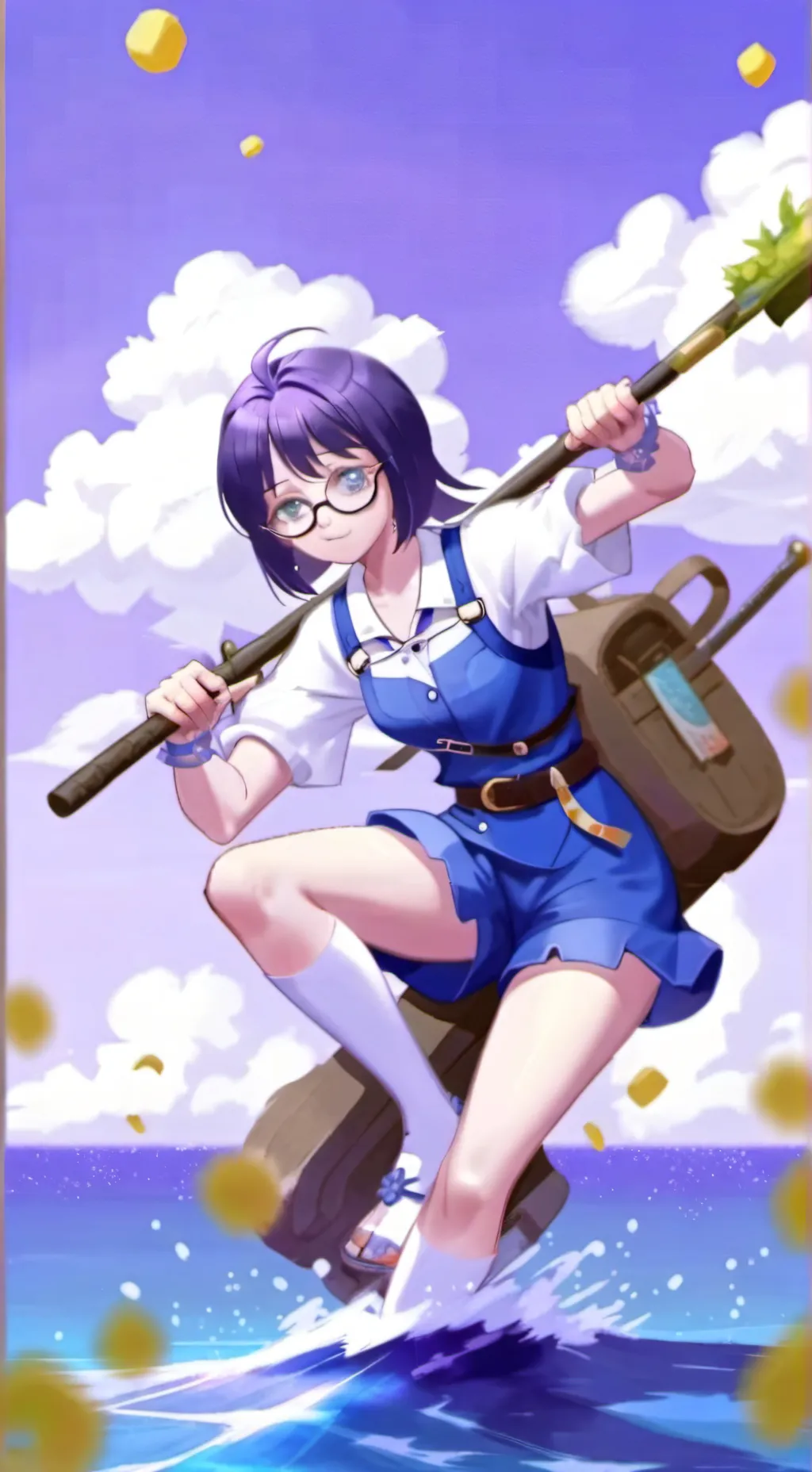 ai character: Nami  background