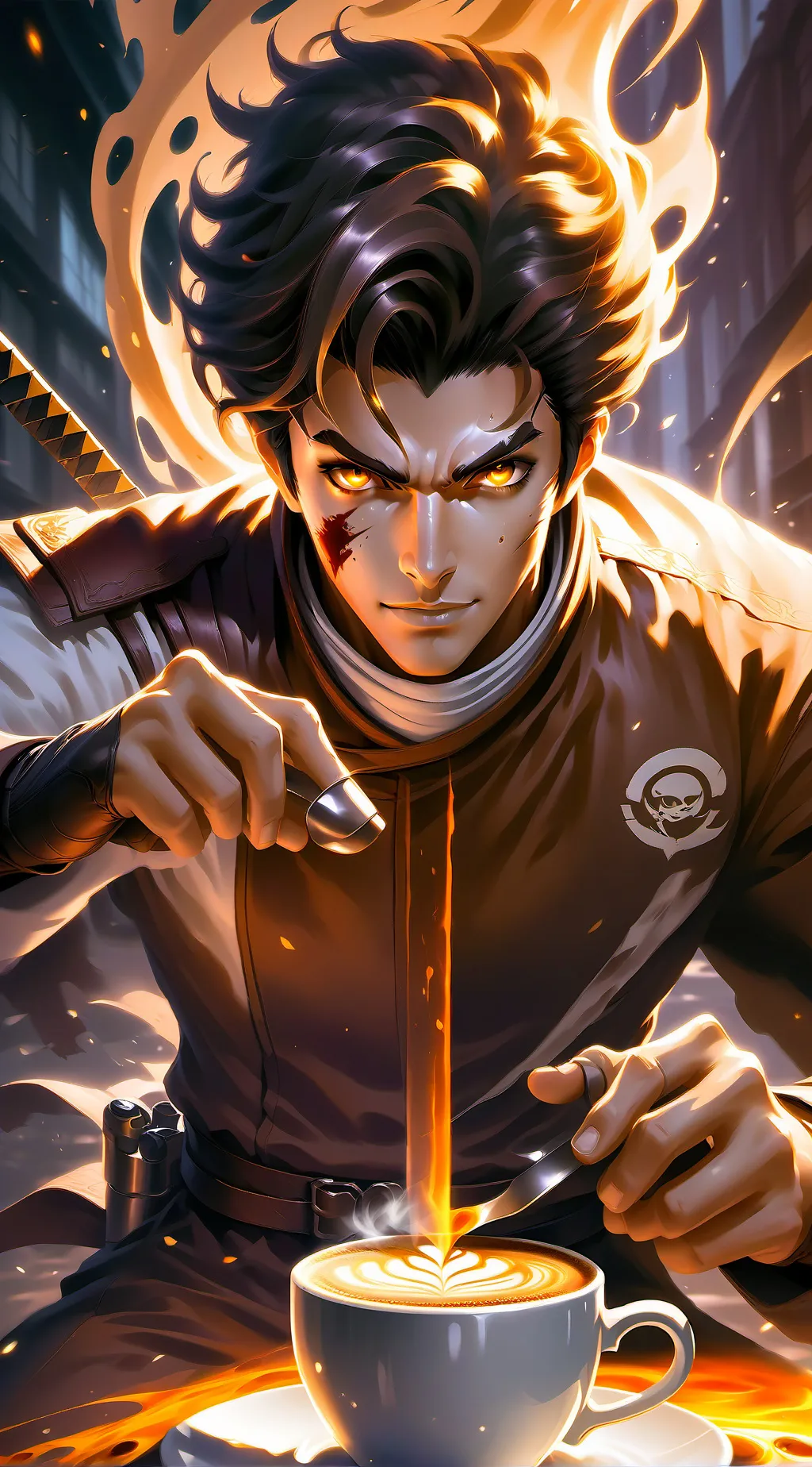 ai character: Cappuccino Assassi background