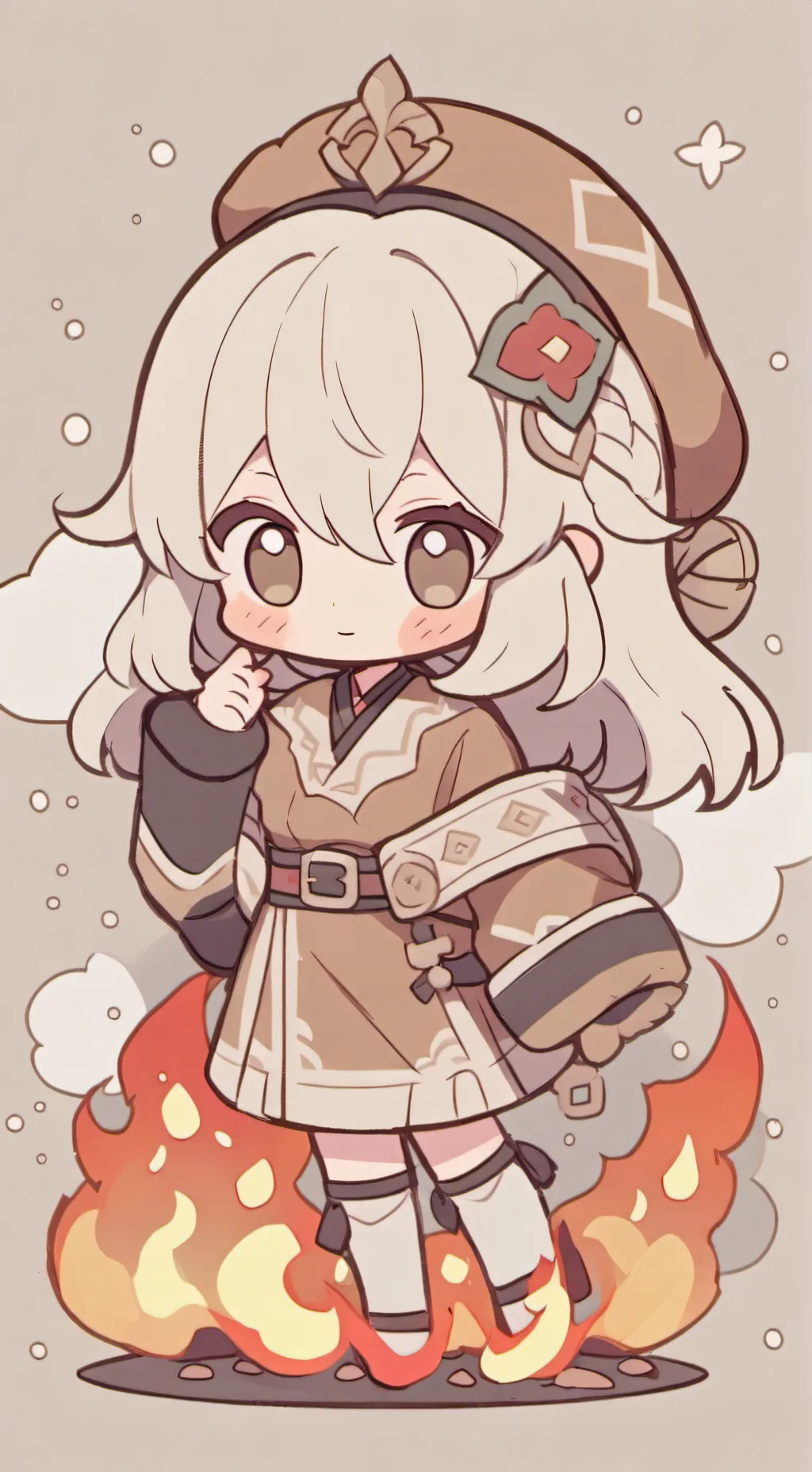 ai character: Dusty x lava background