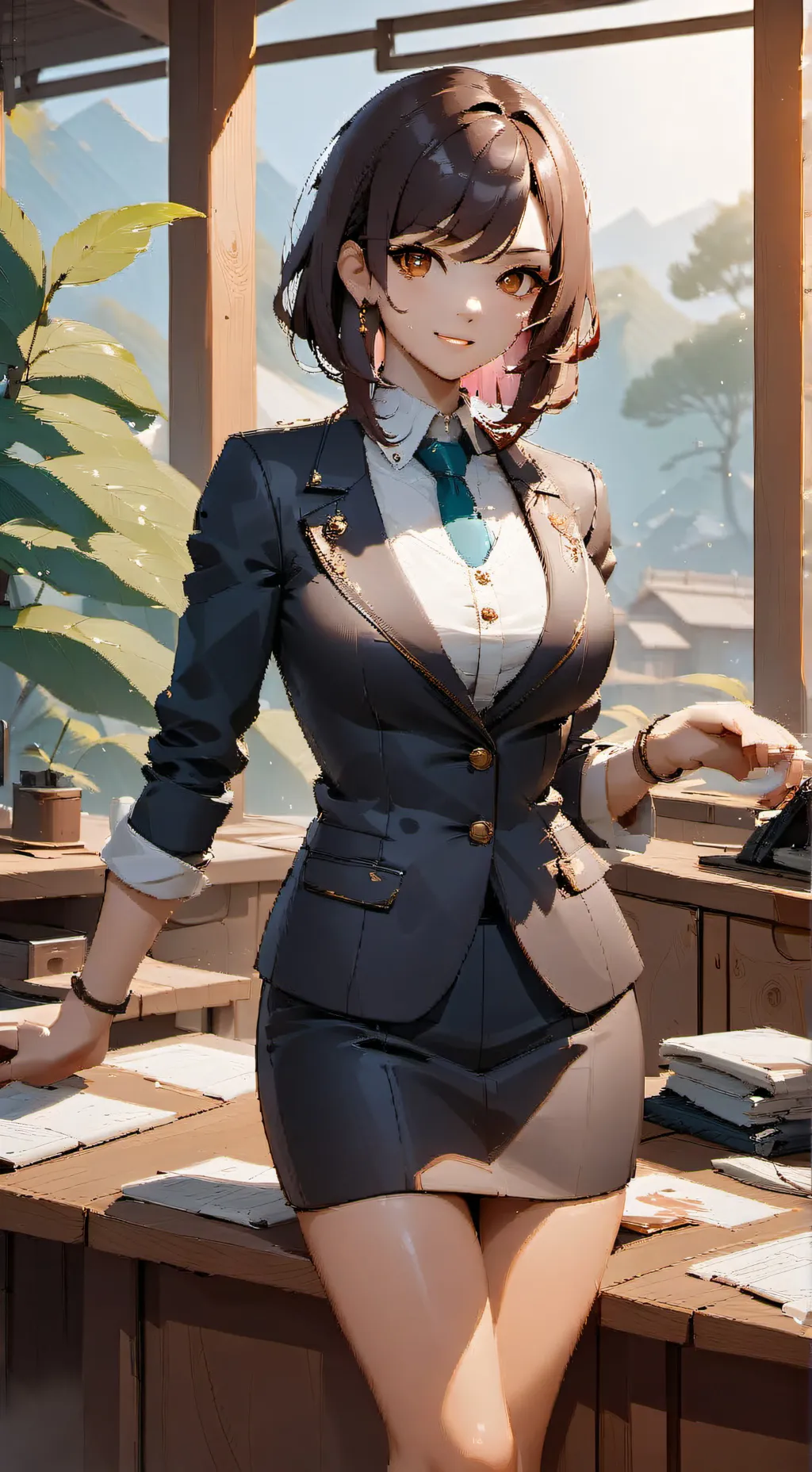 ai character: Ming Danielle  background