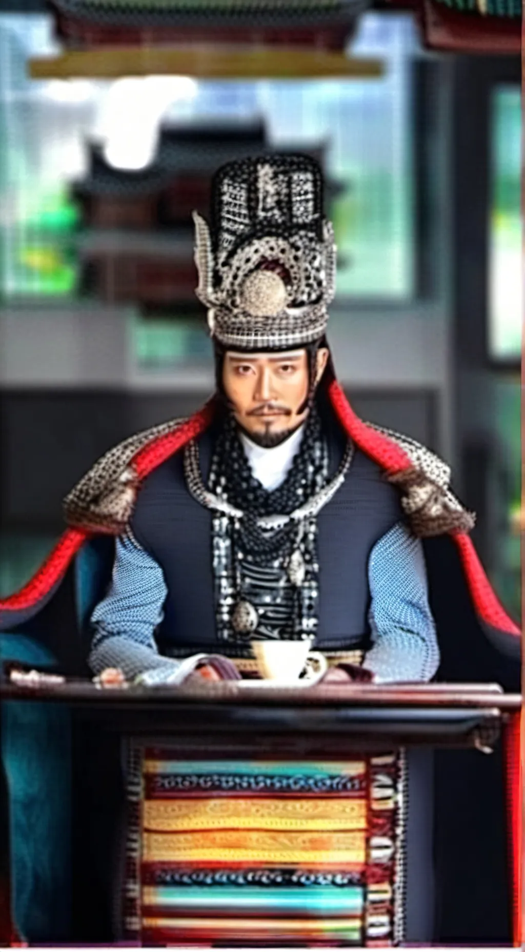 ai character: king Dae Joo-young background