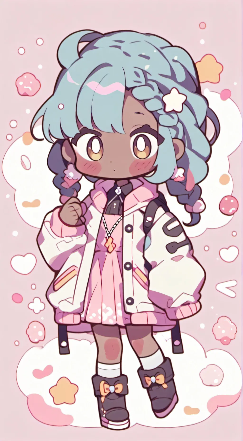 ai character: snow crystal  background