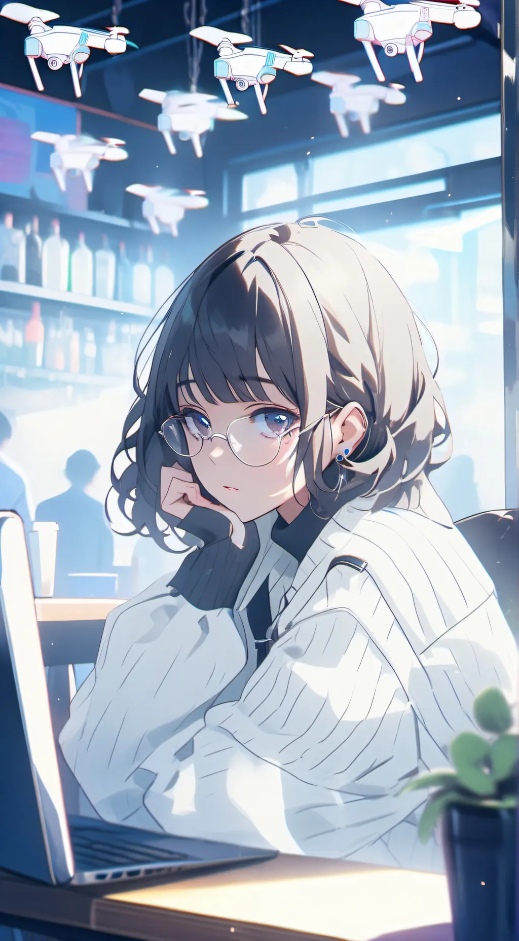 ai character: The Digital Diva background