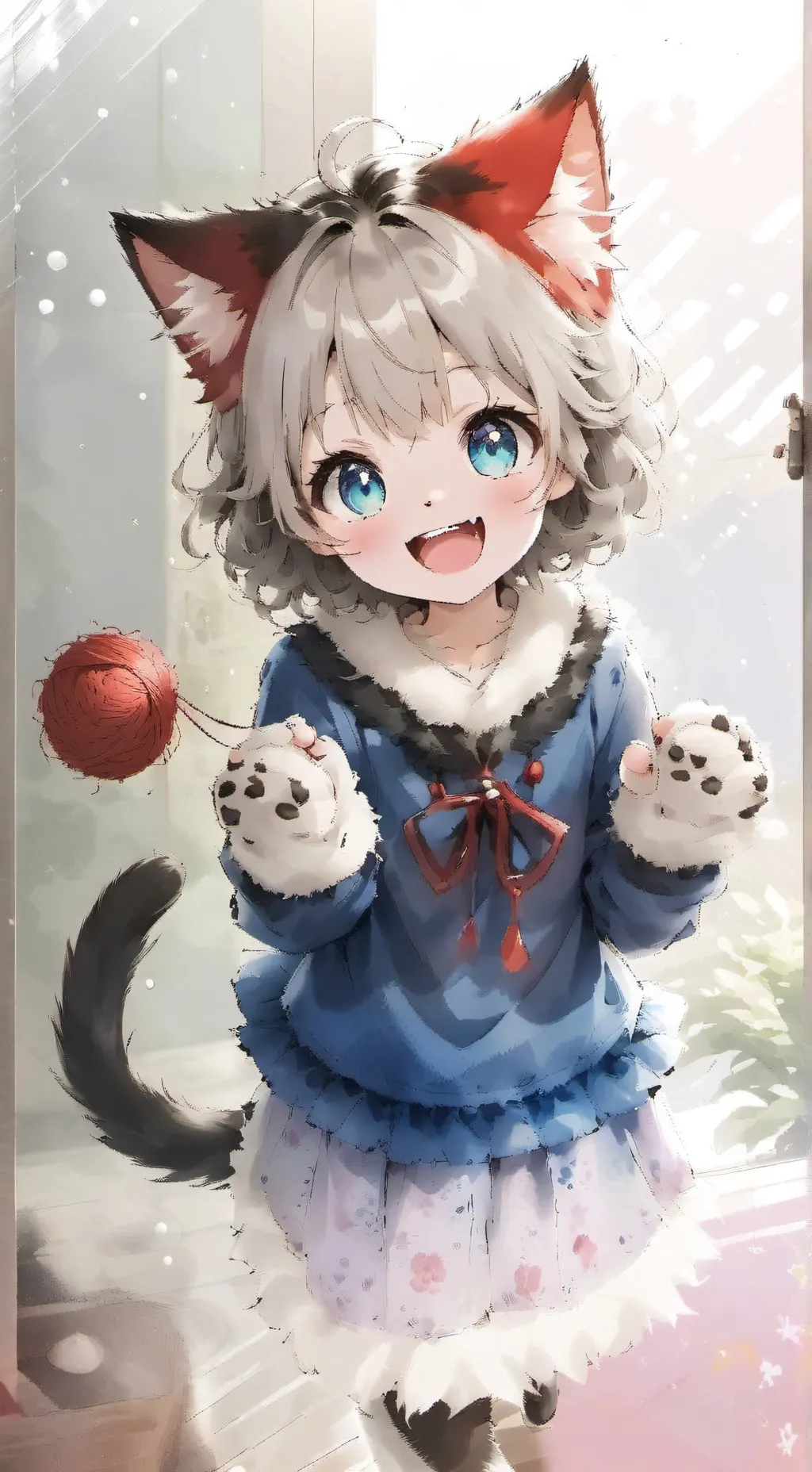 ai character: BlueRed Spirit background