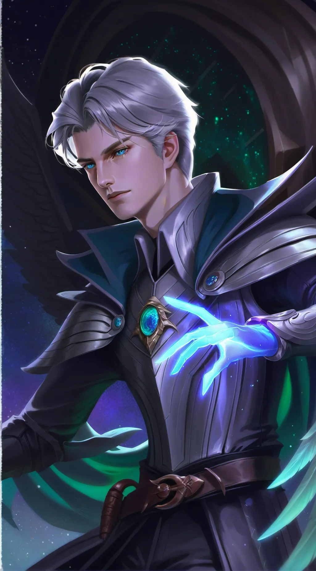 ai character: Angelus S. Nightfall background