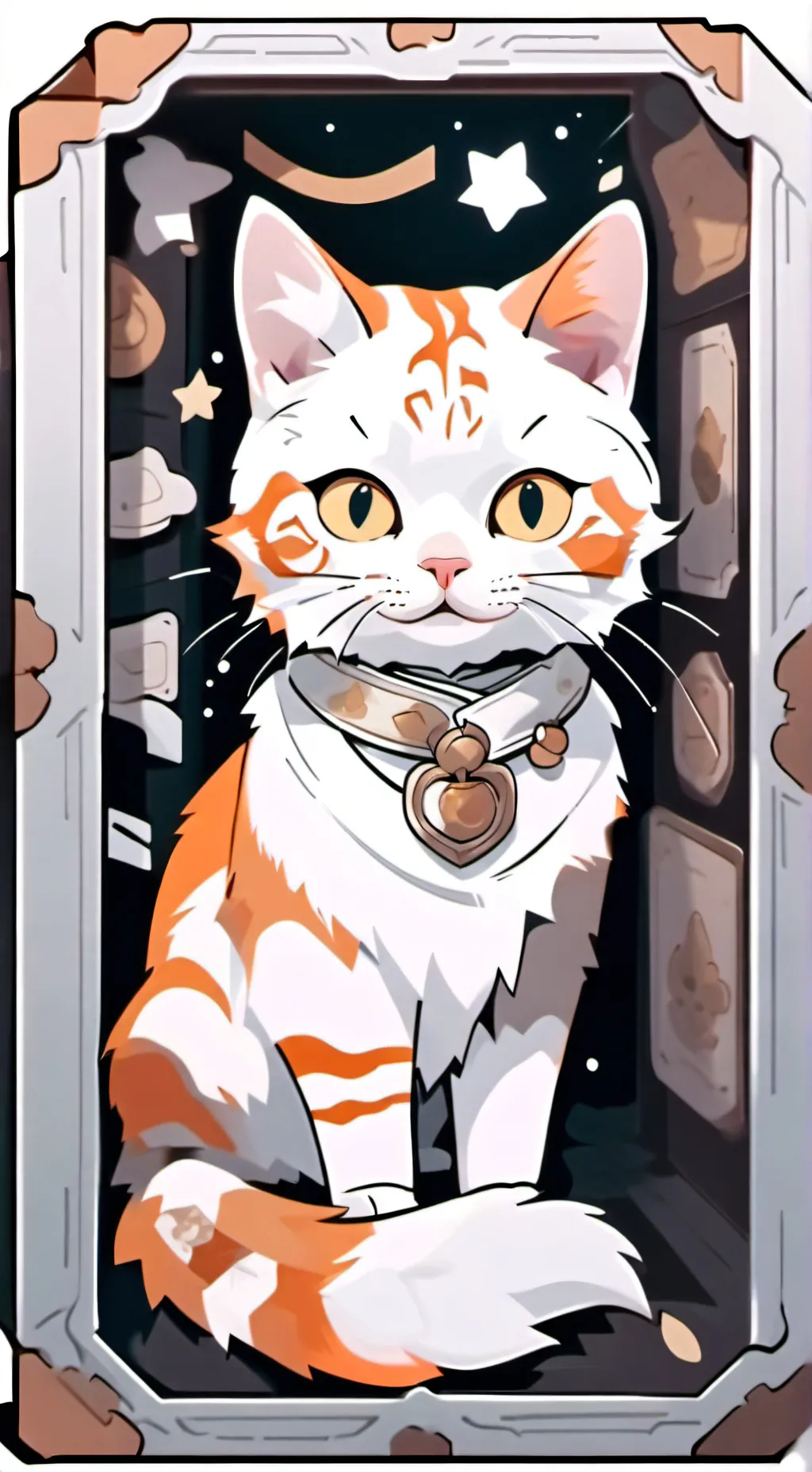 ai character: sad kitty background
