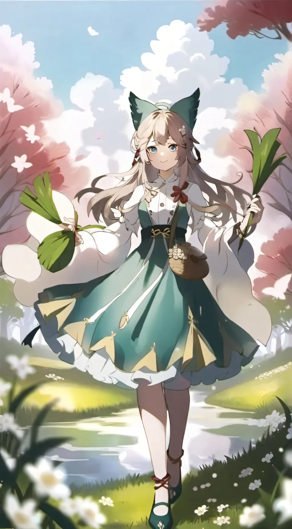 ai character: Dark flower  background