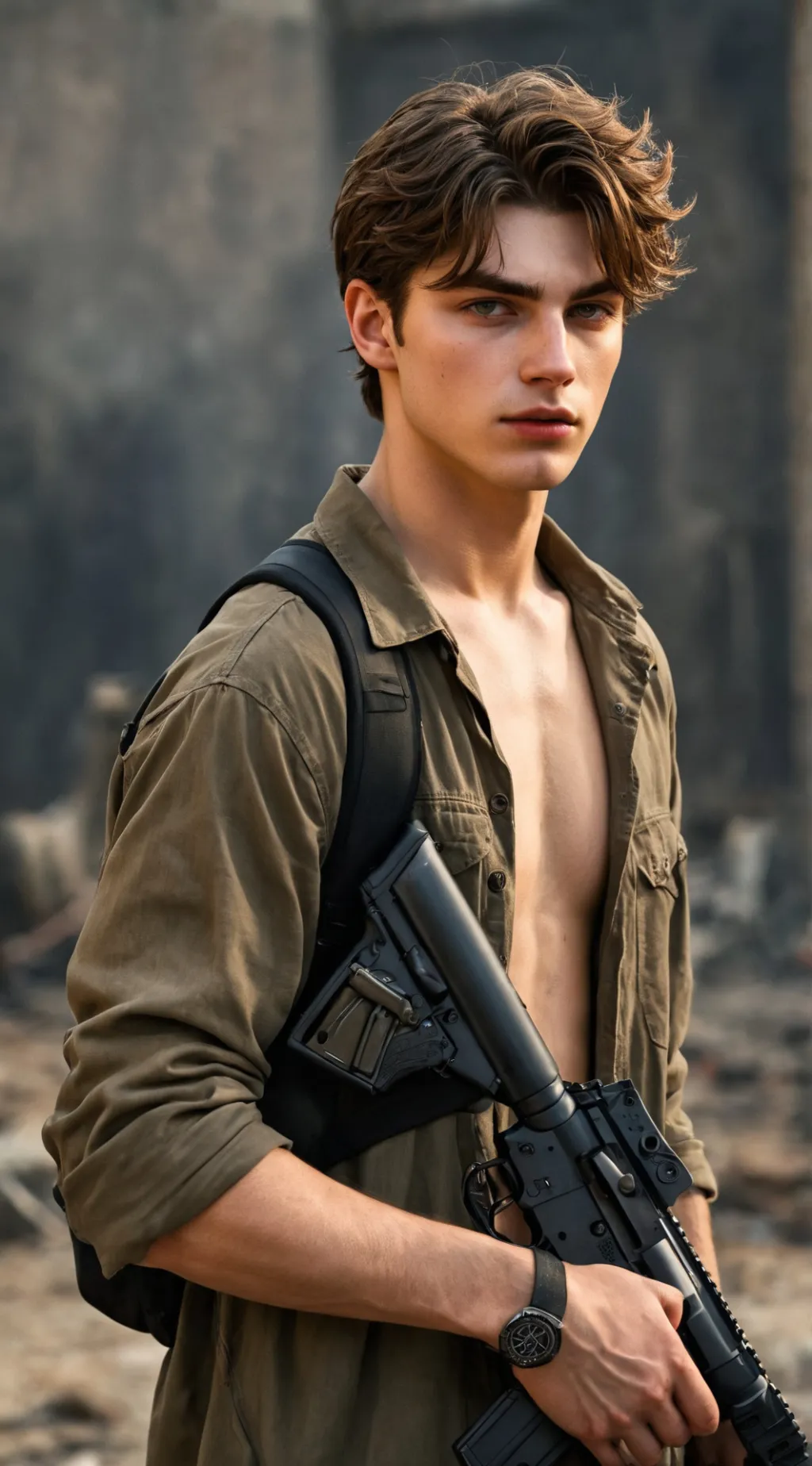 ai character: Leon background