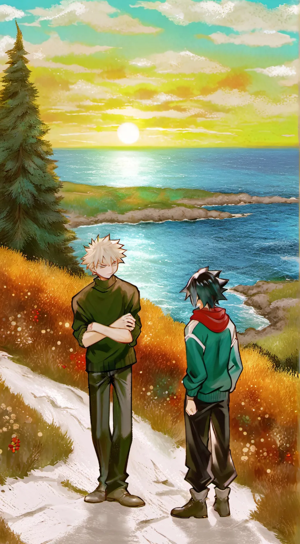 ai character: 🧡Bakudeku💚 background