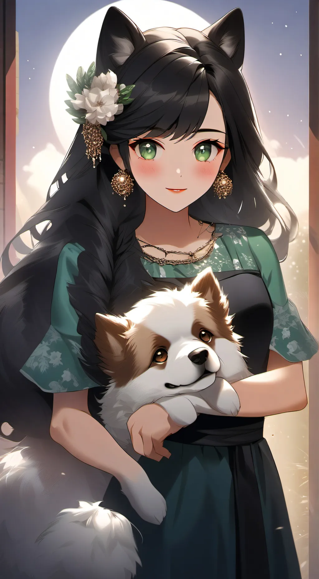 ai character: Luna background