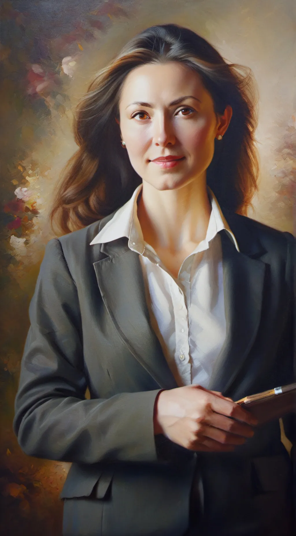 ai character: Miss Apple ￼ background