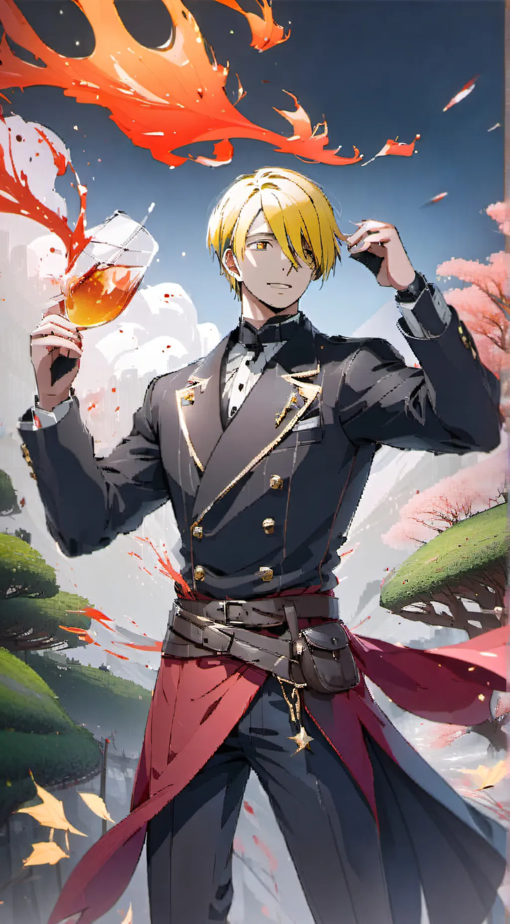 ai character: sanshi  background