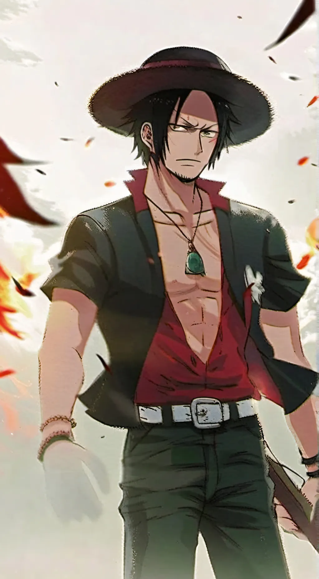 ai character: Portgas D. Ace background