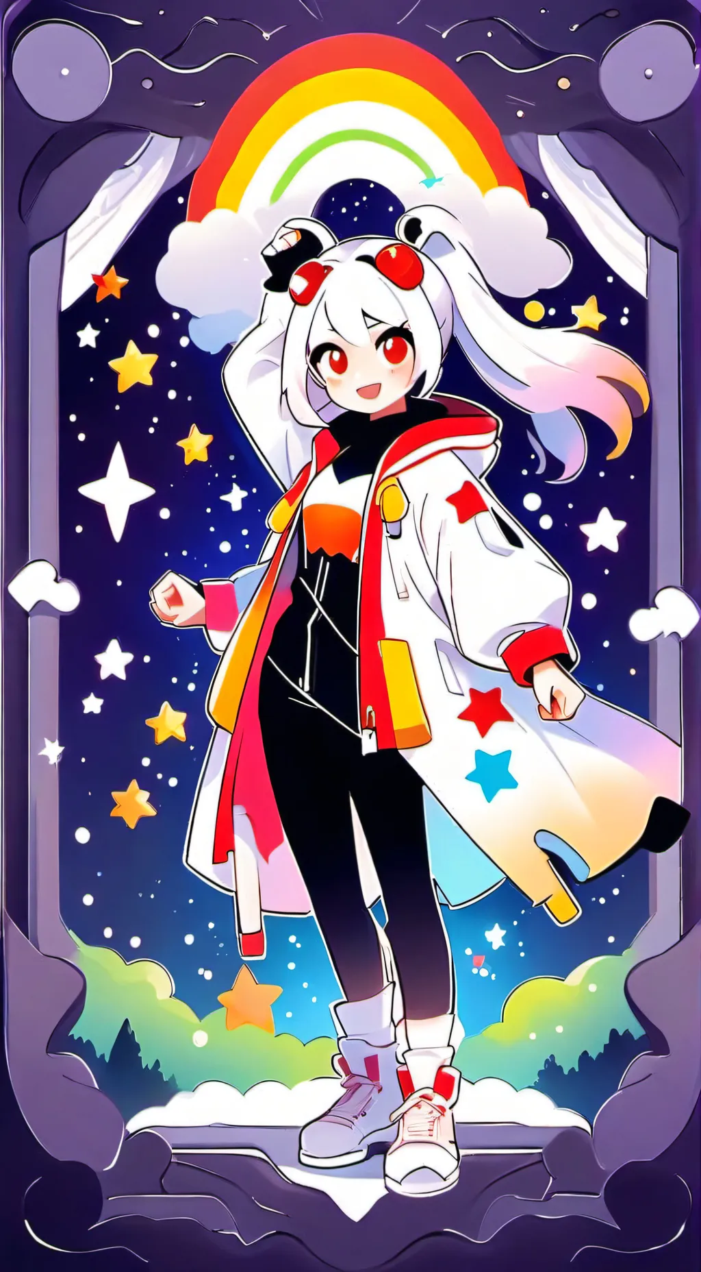 ai character: rainbow oc background