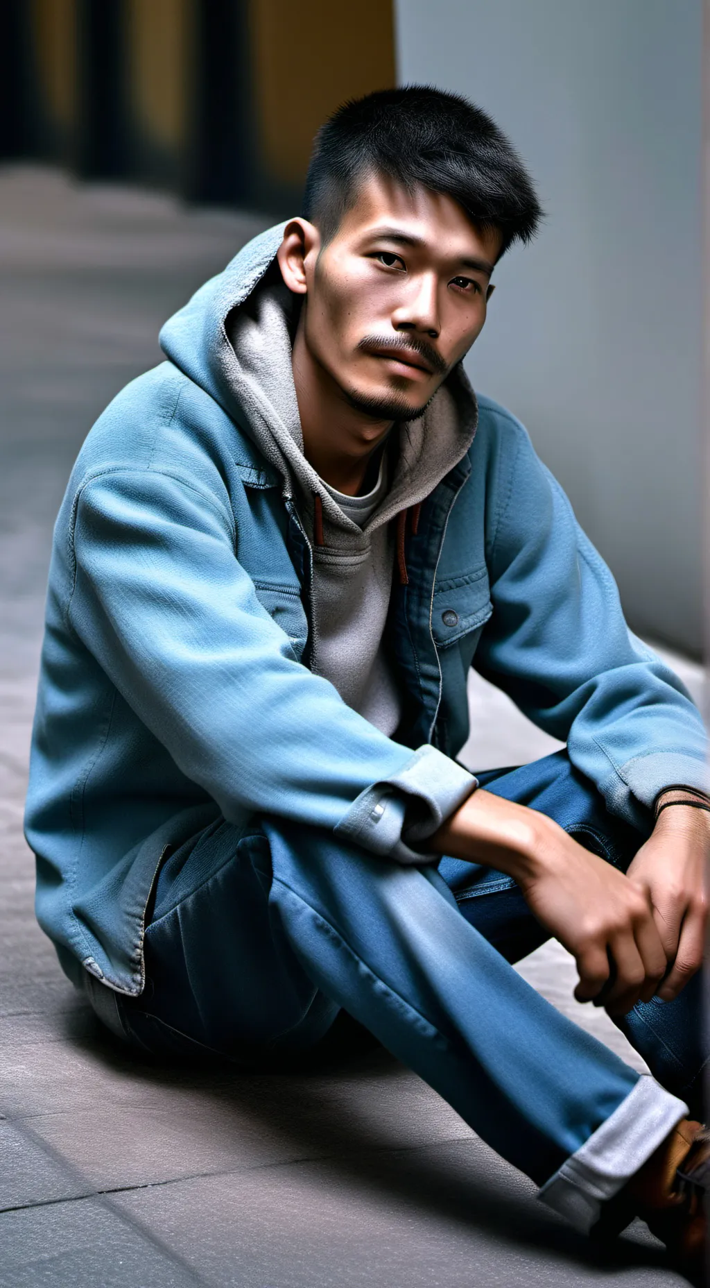 ai character: Lonely man background