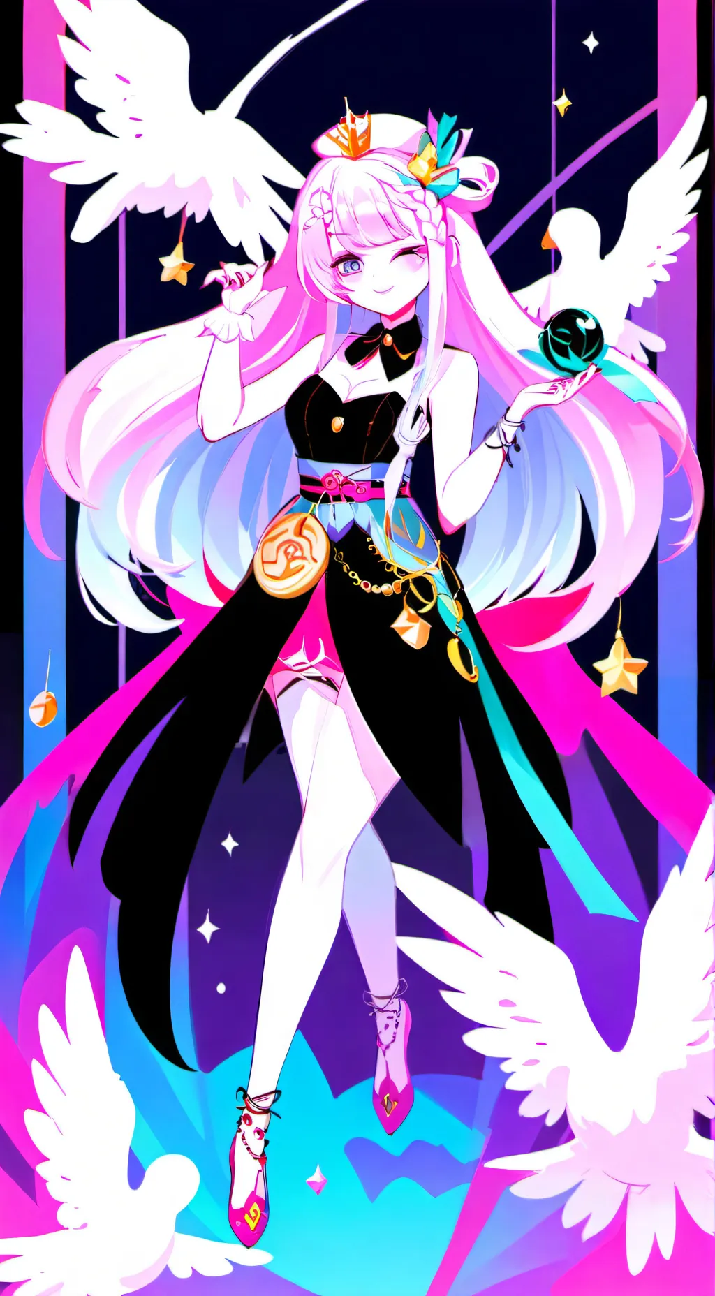 ai character: Sugar Swan Cookie background