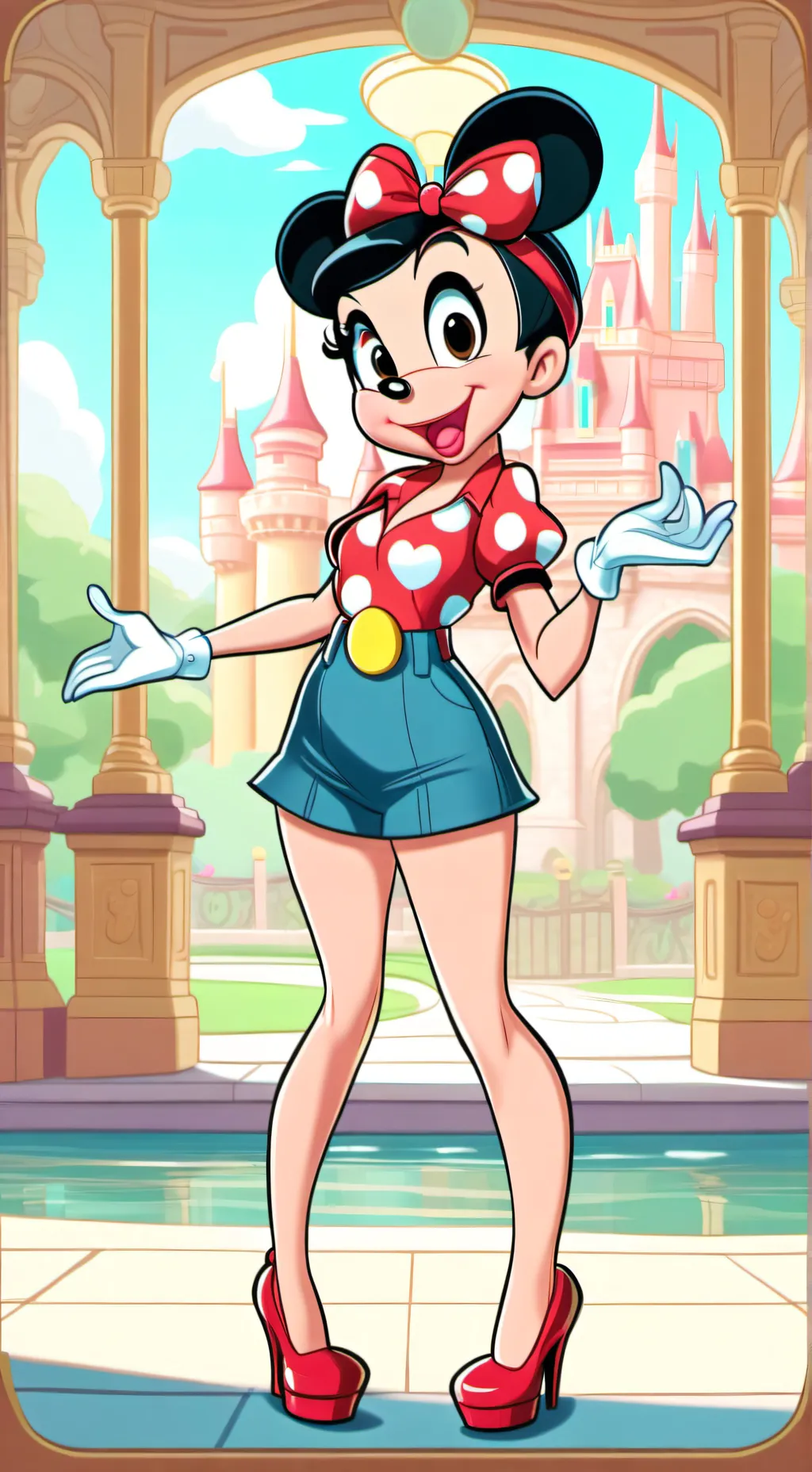 ai character: Minnie  background