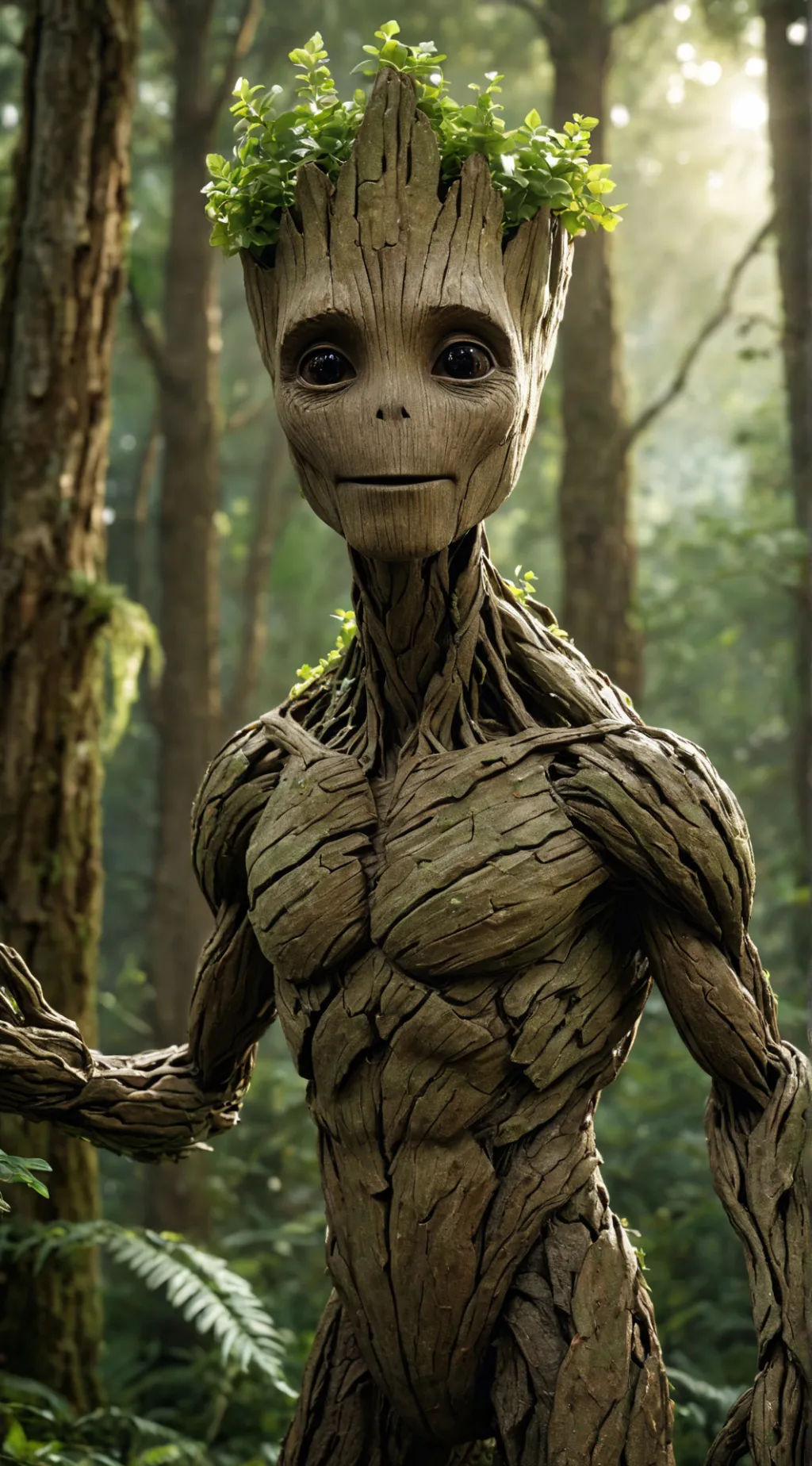 ai character: Groot background