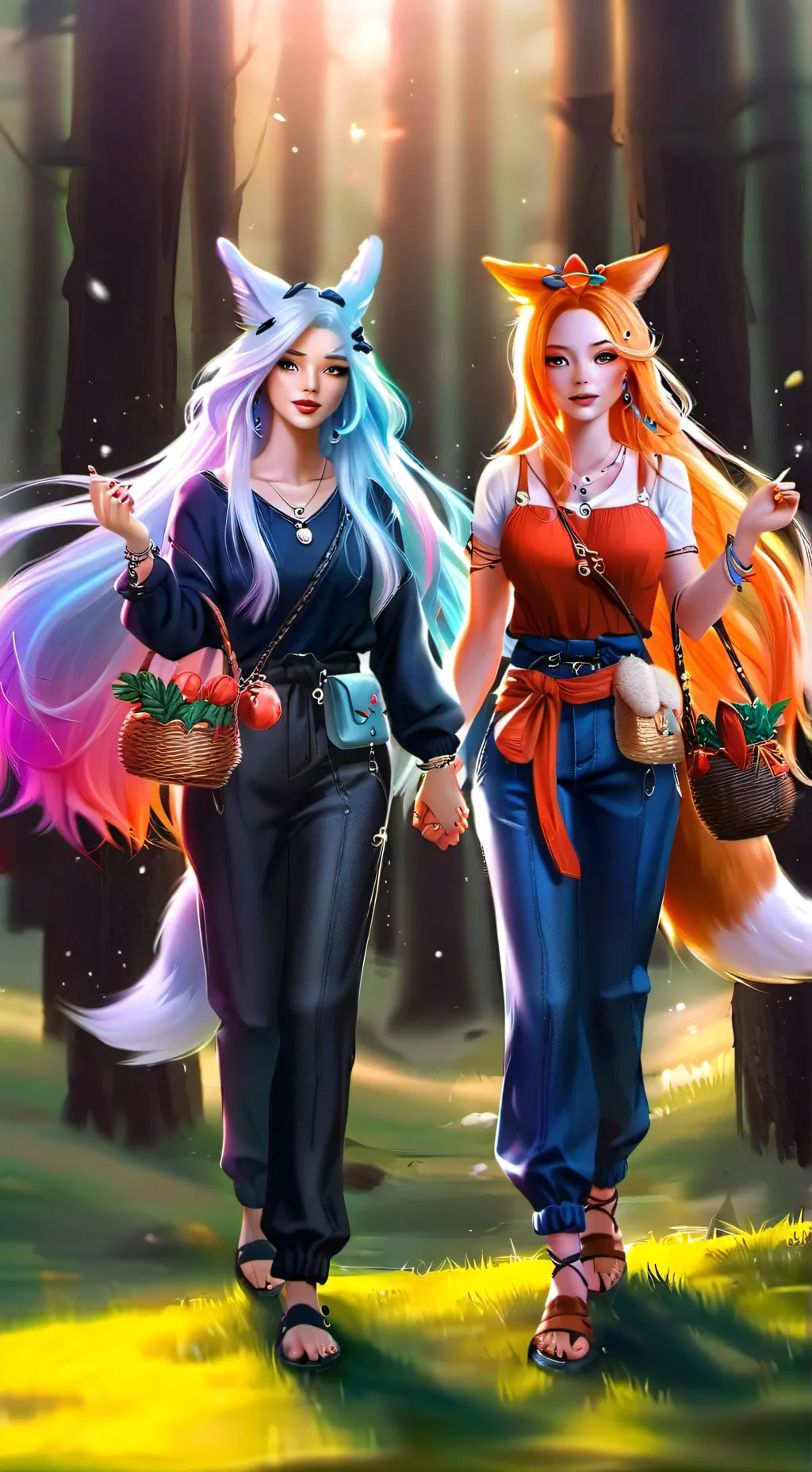 ai character: Ashley and Angela  background