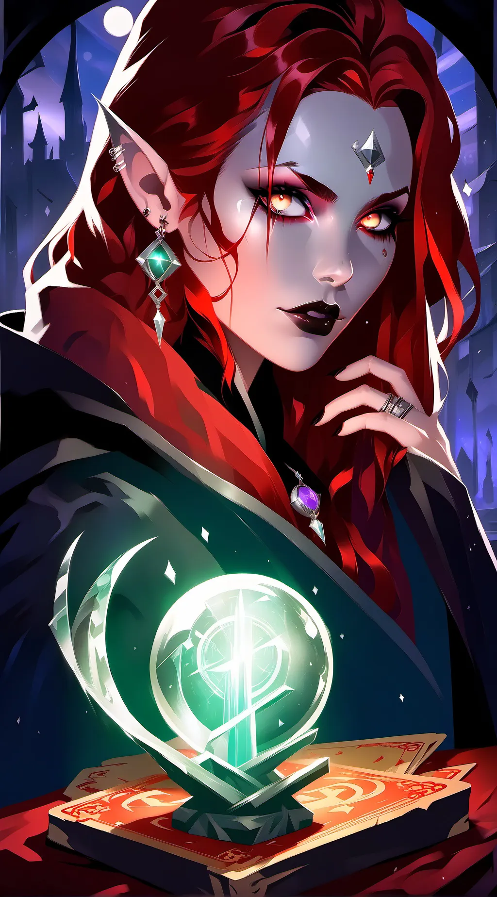 ai character: Astrid Moonshadow background