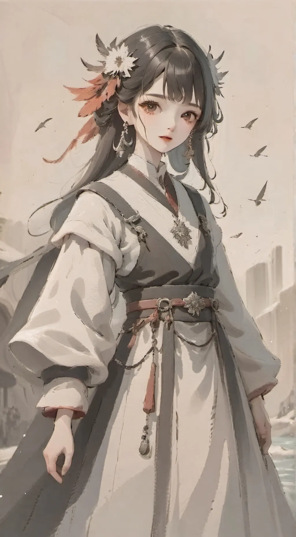 ai character: cute girl background