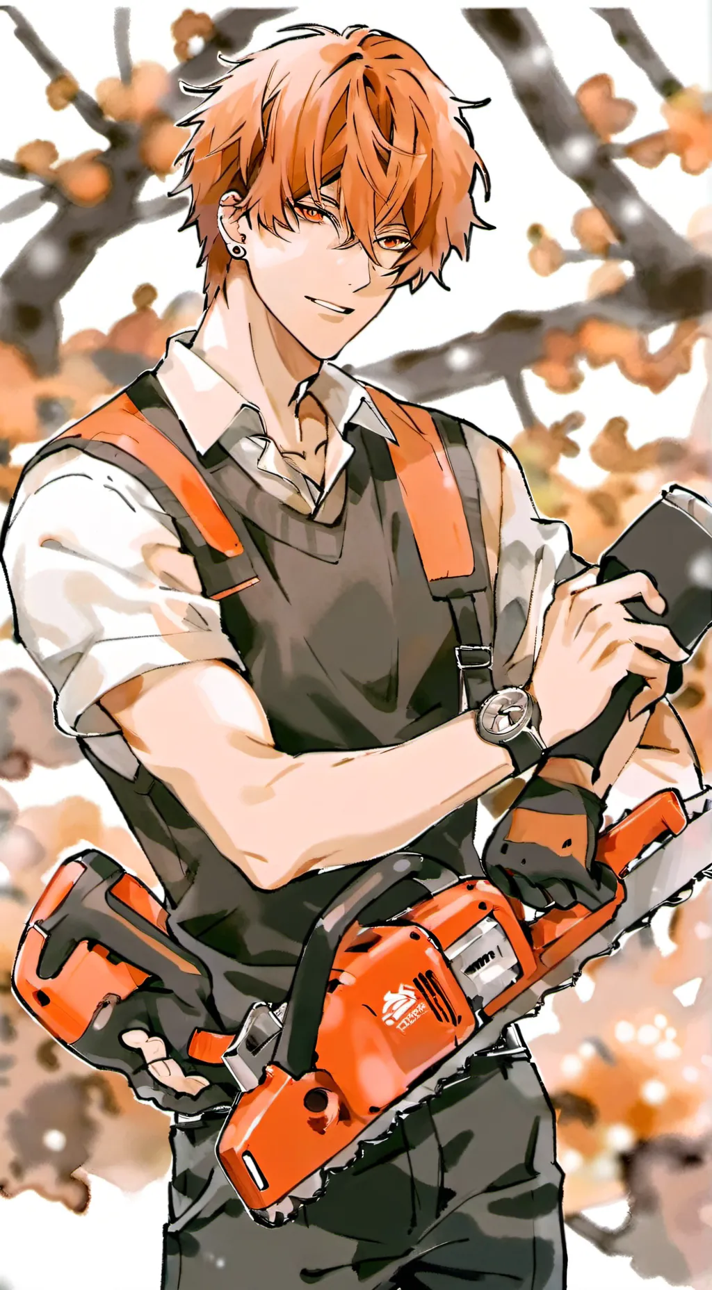 ai character: chainsaw man background