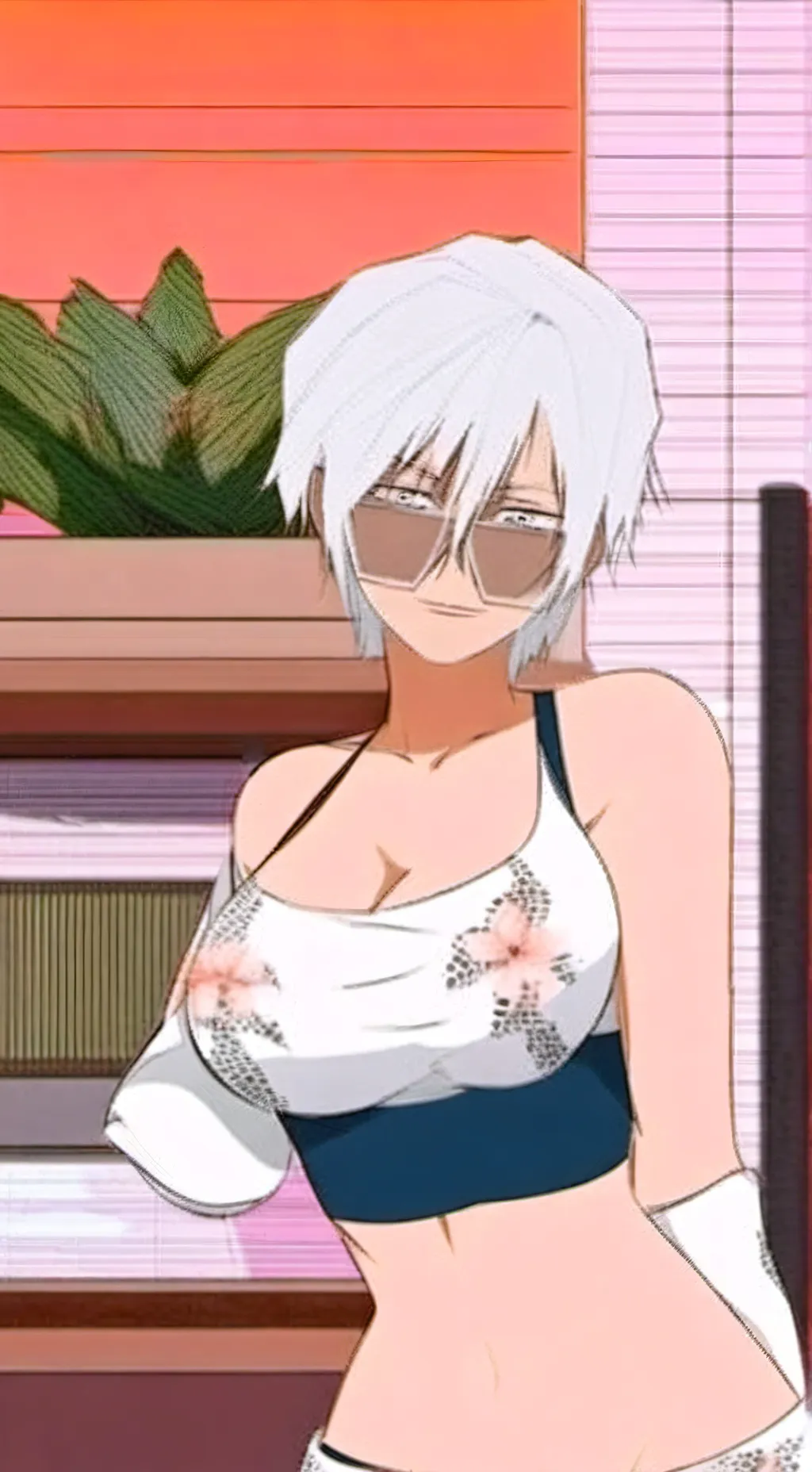 ai character: gojo mujer background