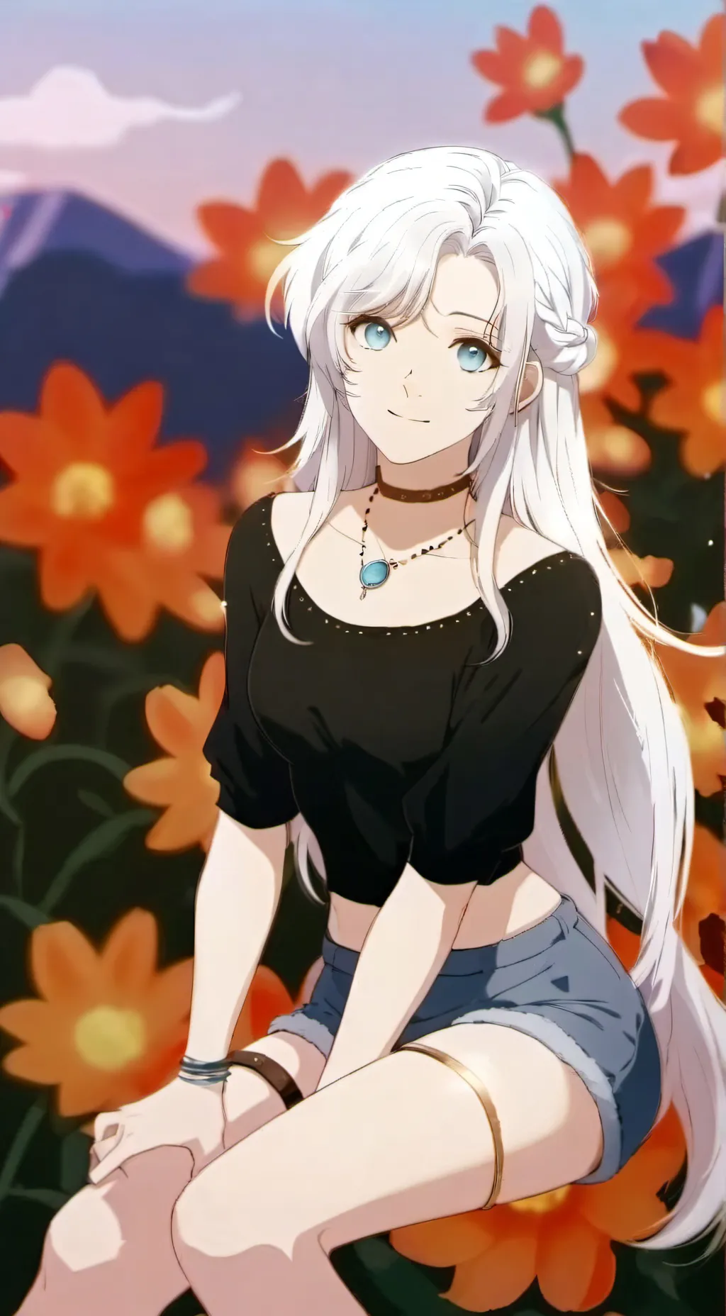 ai character: Moonlight background