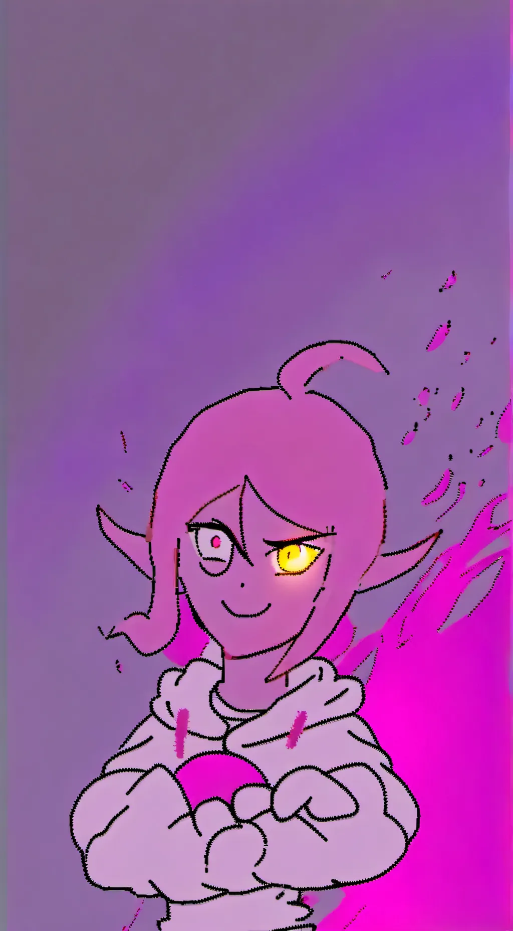 ai character: chamcaster slime background