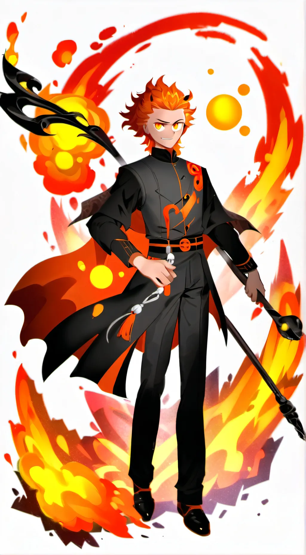 ai character: Fire Spirit Cookie background