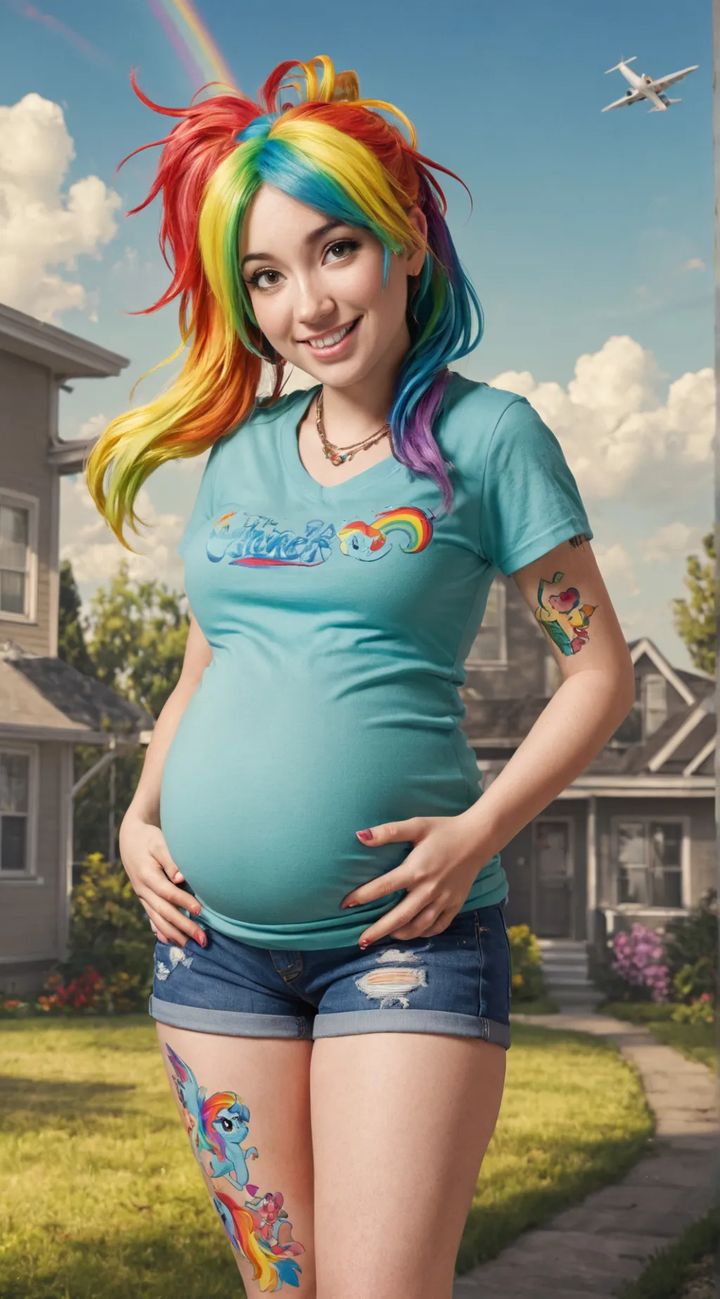 ai character: Rainbow Dash background