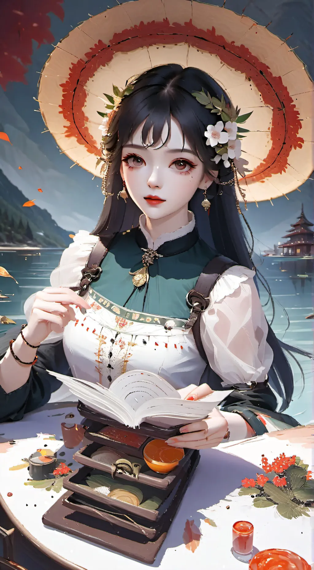 ai character: Young looking gf background