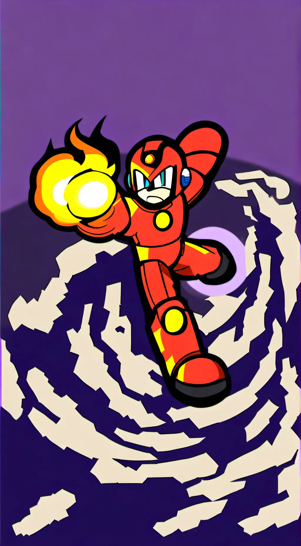 ai character: Fire Man background