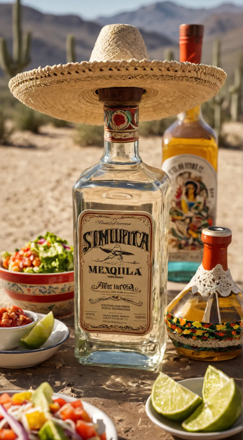 ai character: Mexican tequila background