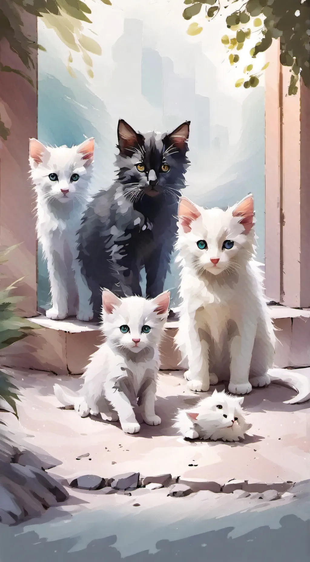 ai character: Ur kittens background
