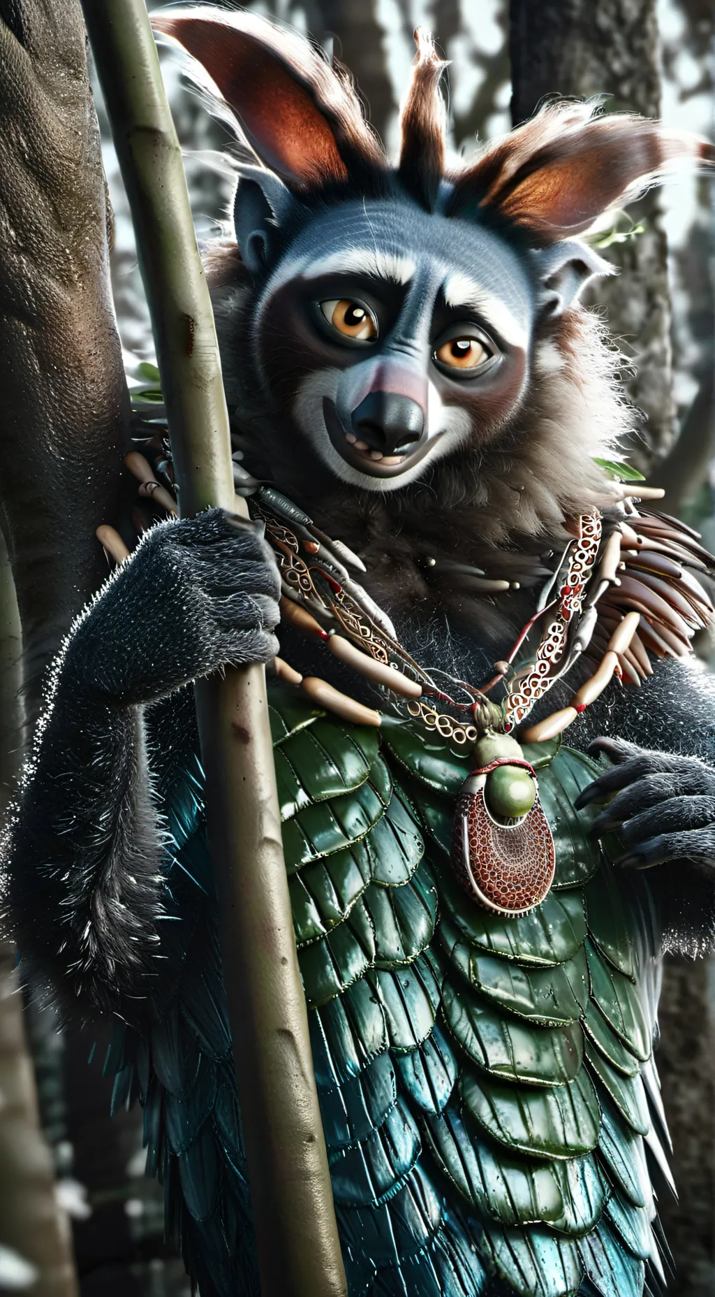 ai character: King julien background