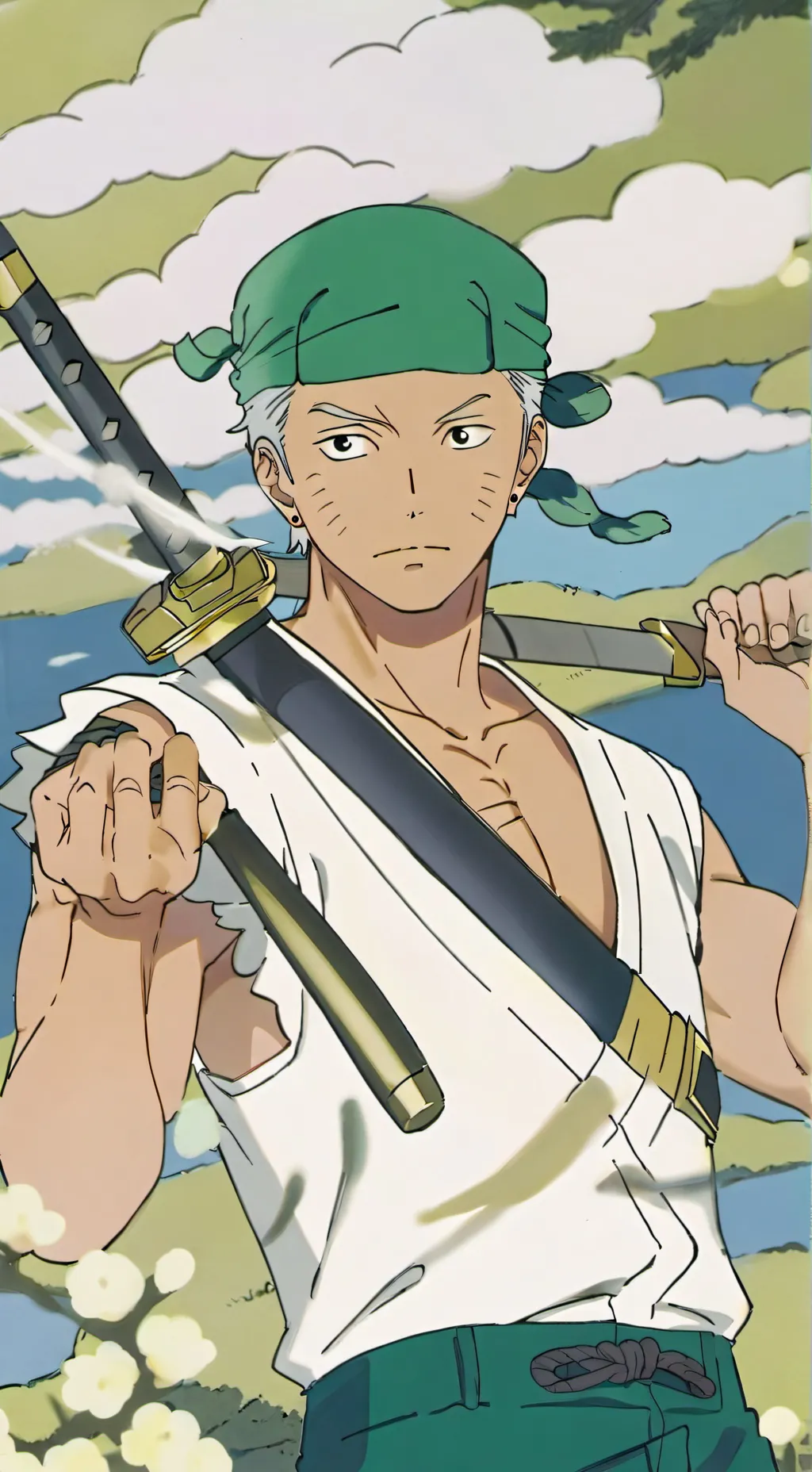 ai character: Zoro background