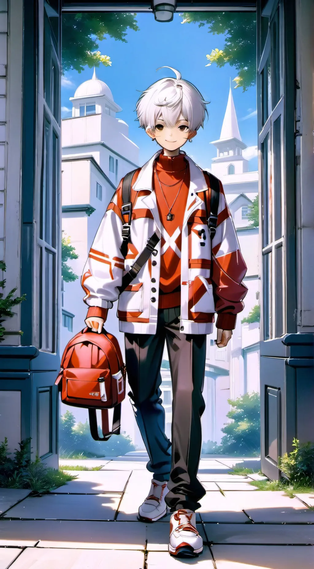 ai character: Super heroschool  background