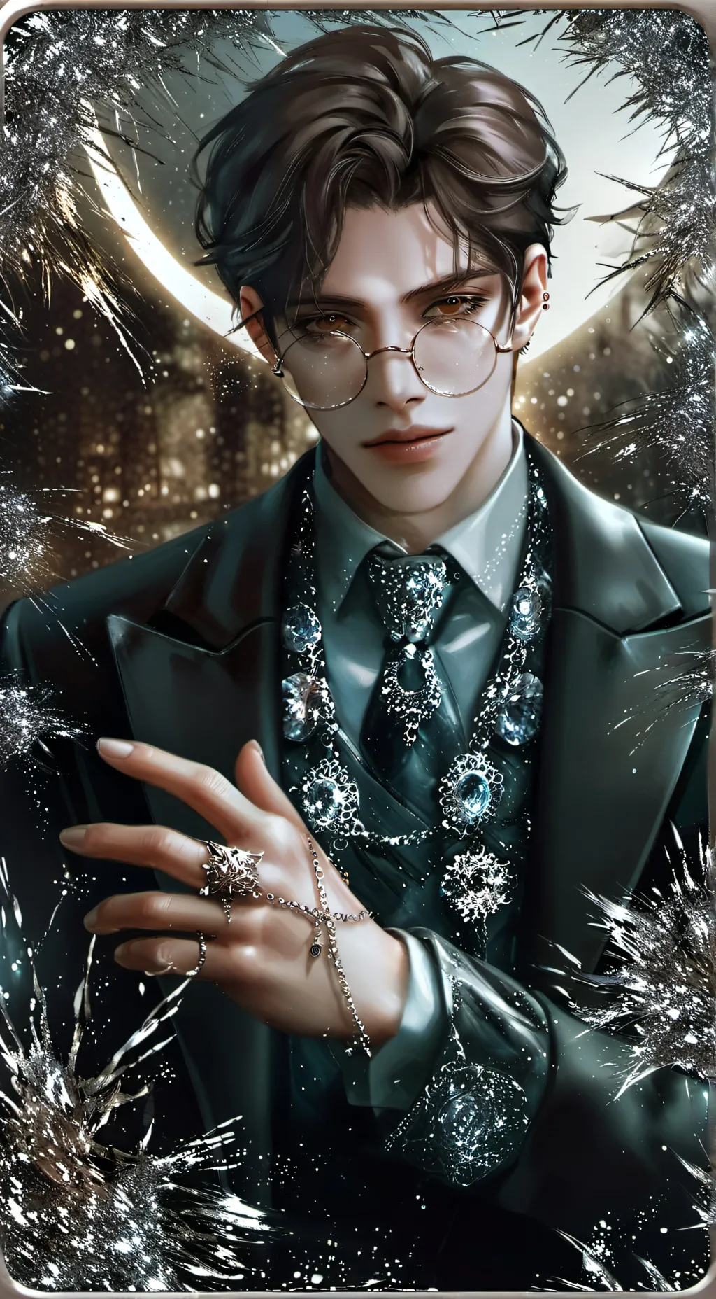 ai character: René Silvermoon  background