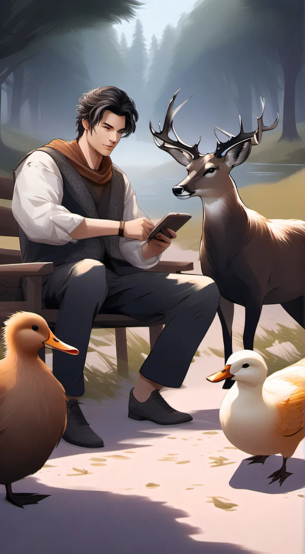 ai character: radioapple background