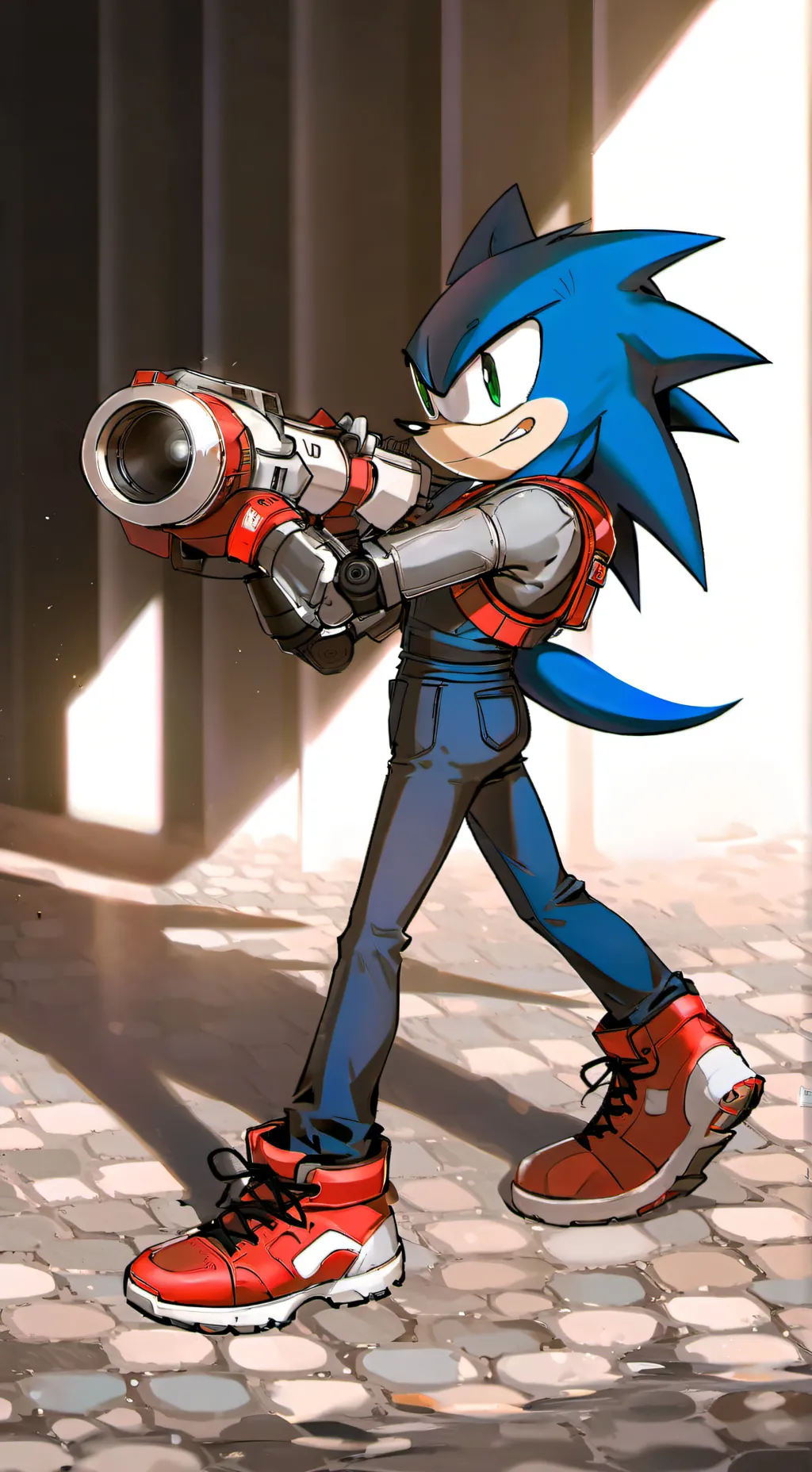 ai character: Sonic (my version) background