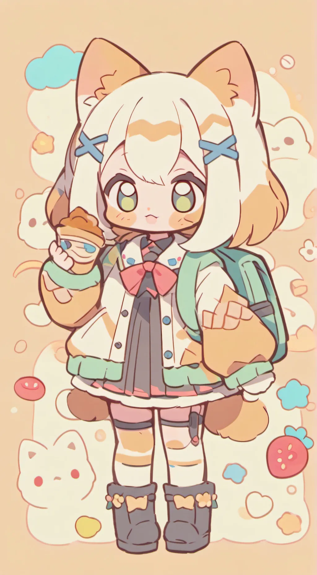 ai character: UWU CAT INFECTION background