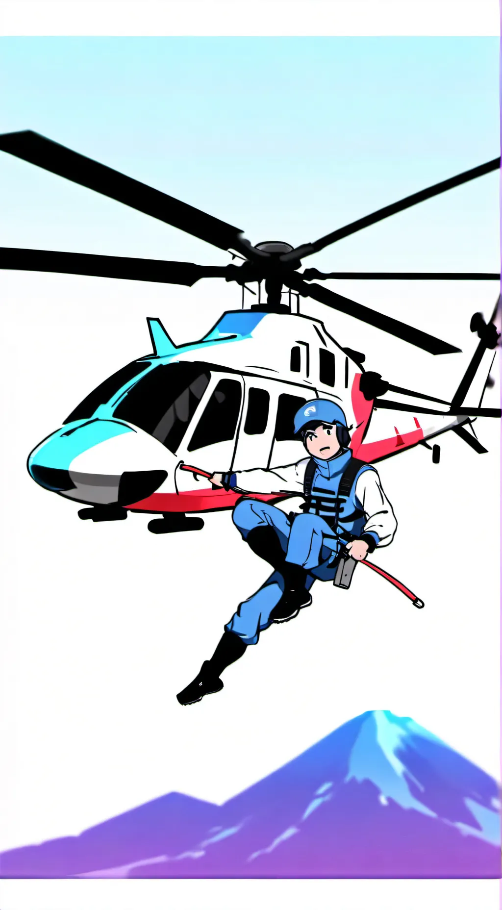 ai character: Anime kopter background