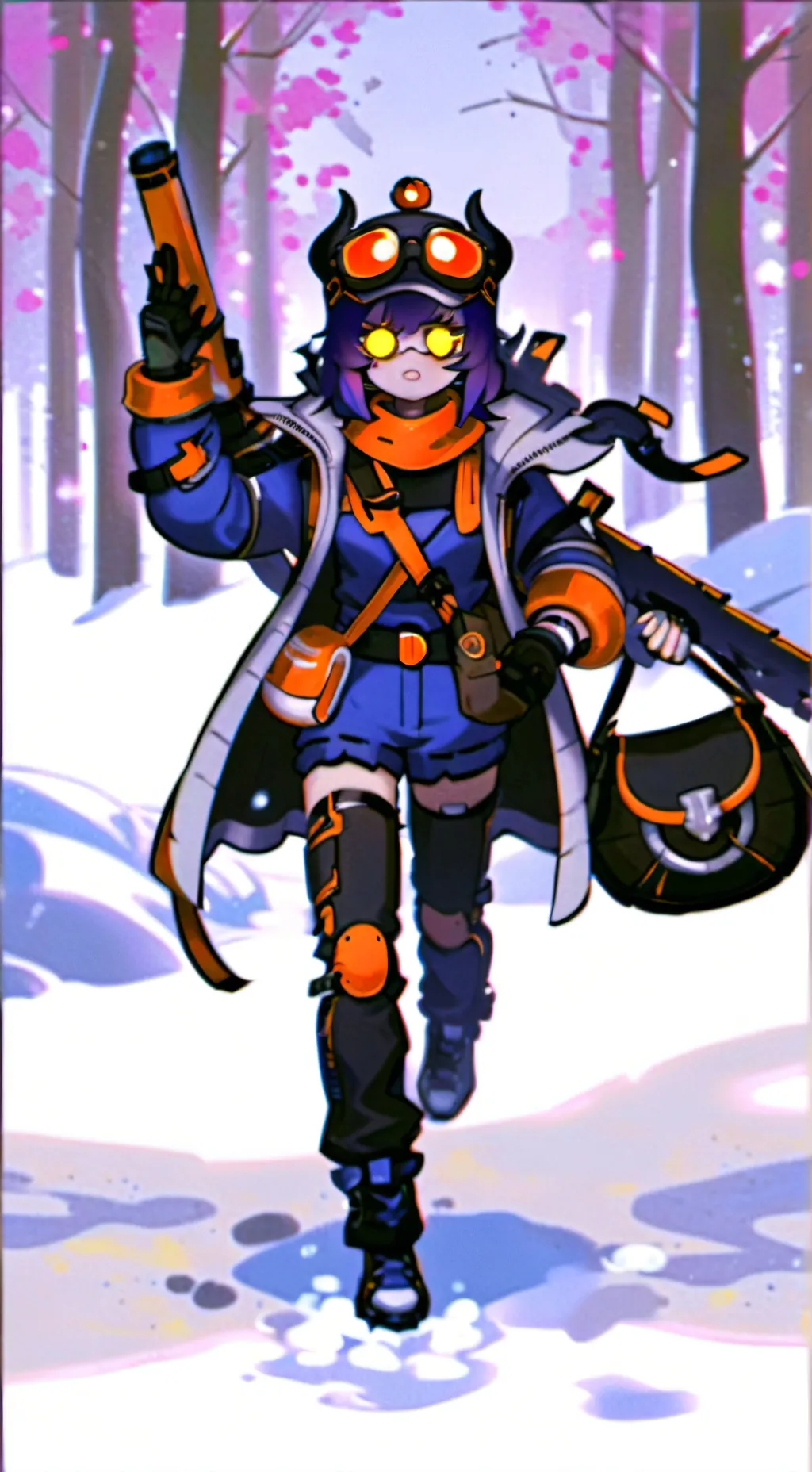 ai character: Uzi reborn background