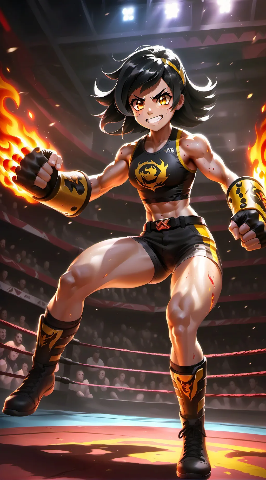 ai character: Finna (Wrestler) background