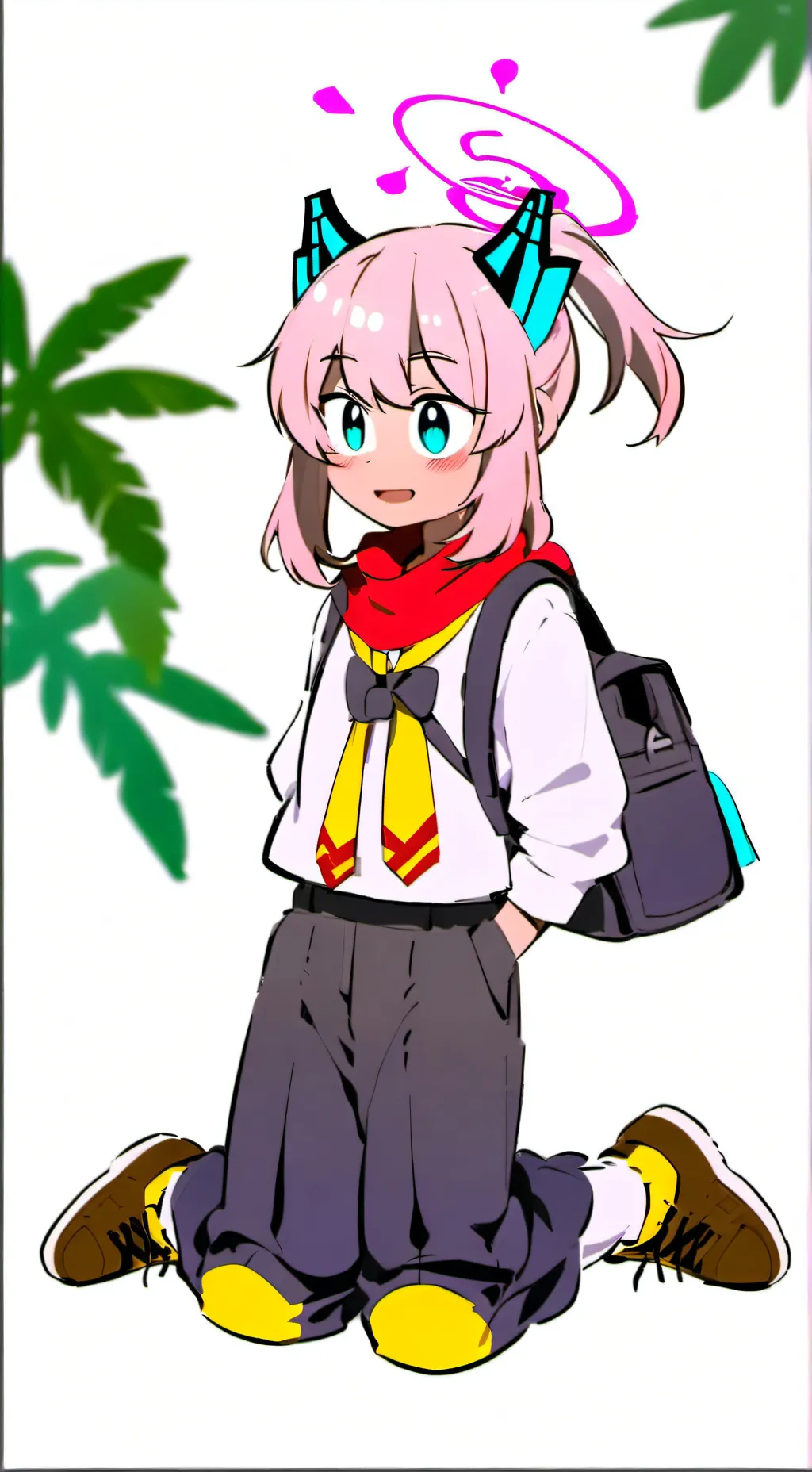ai character: Pastel background