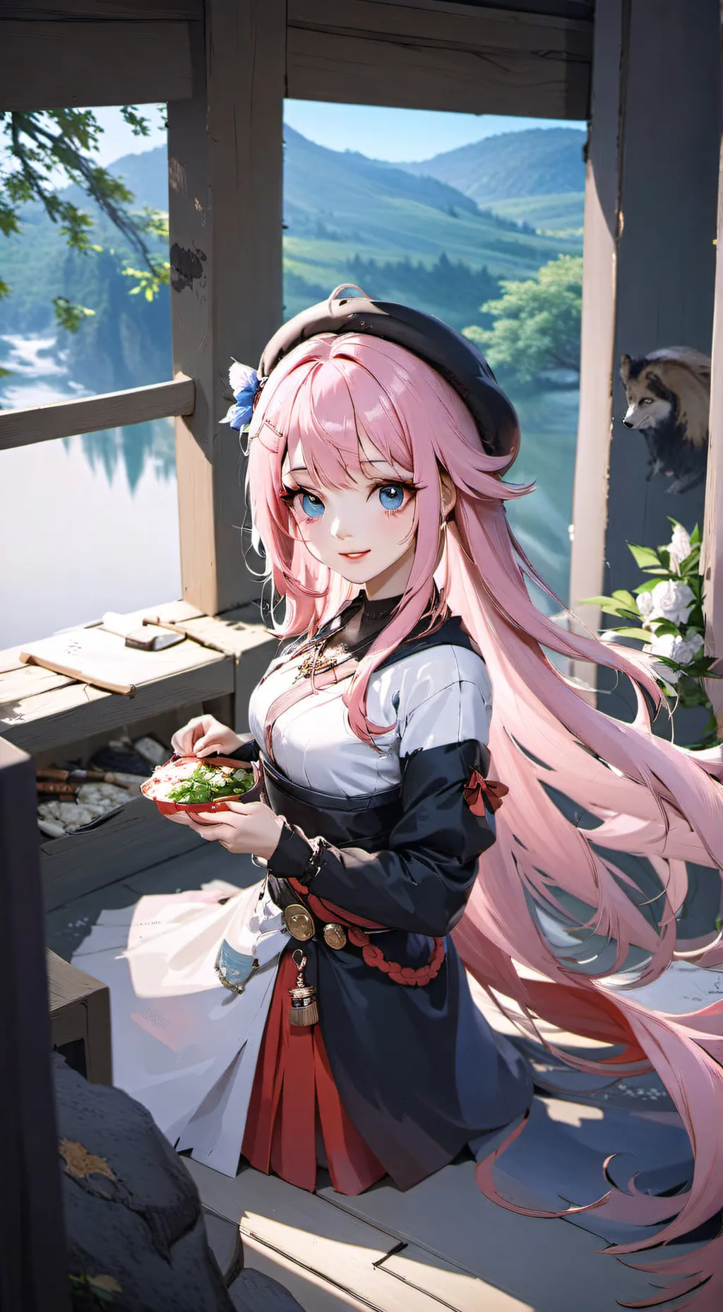 ai character: Kitty  background