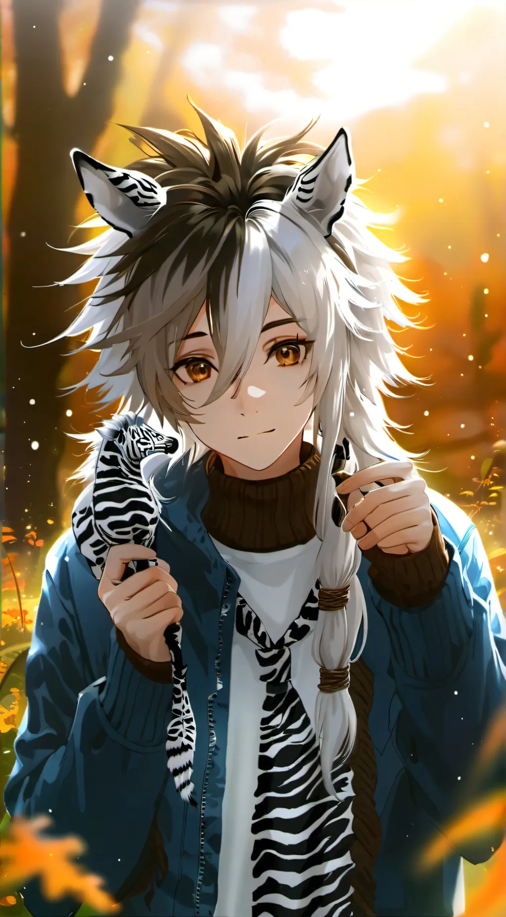 ai character: Striped Spirit Zephyr background
