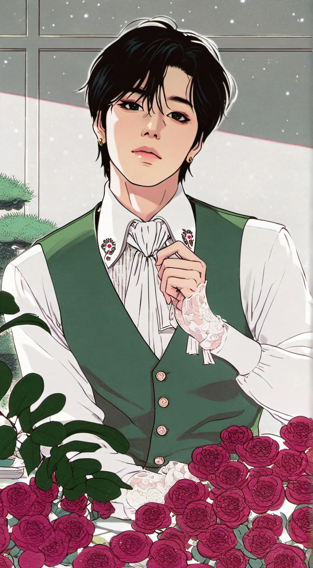 ai character: Jeongin  background