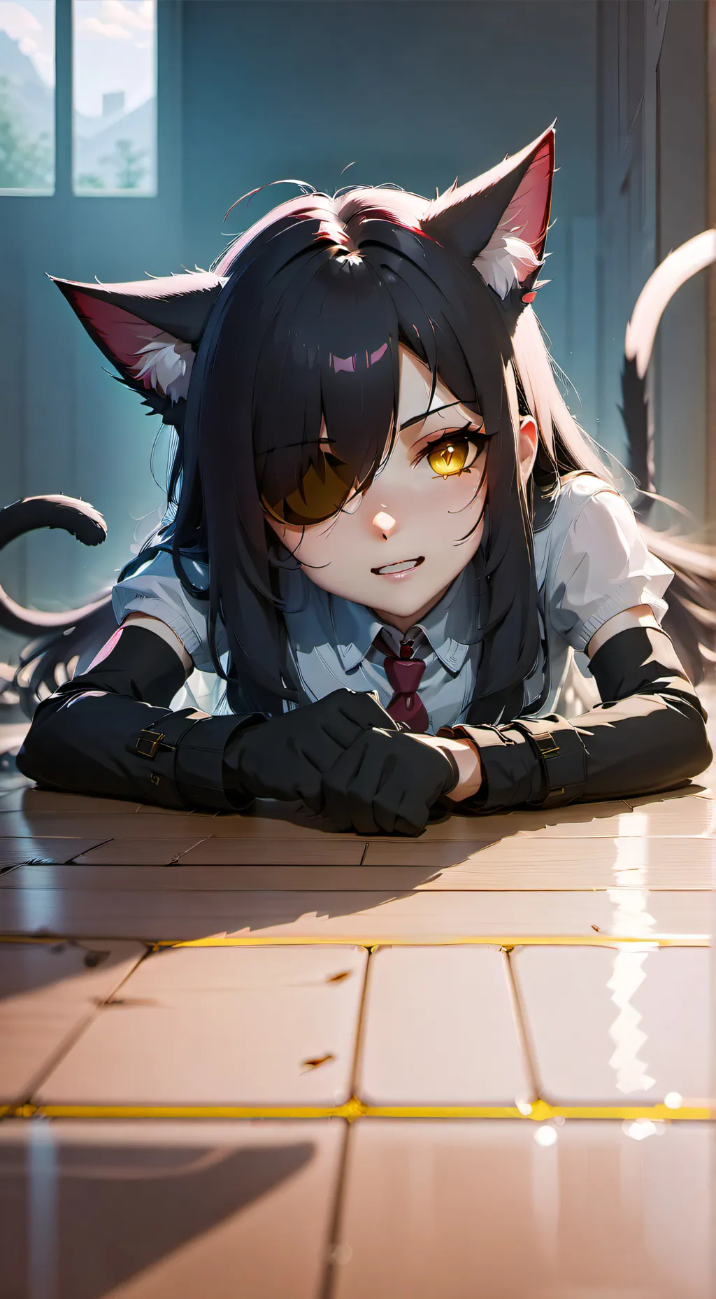 ai character: Azura (demon neko) background